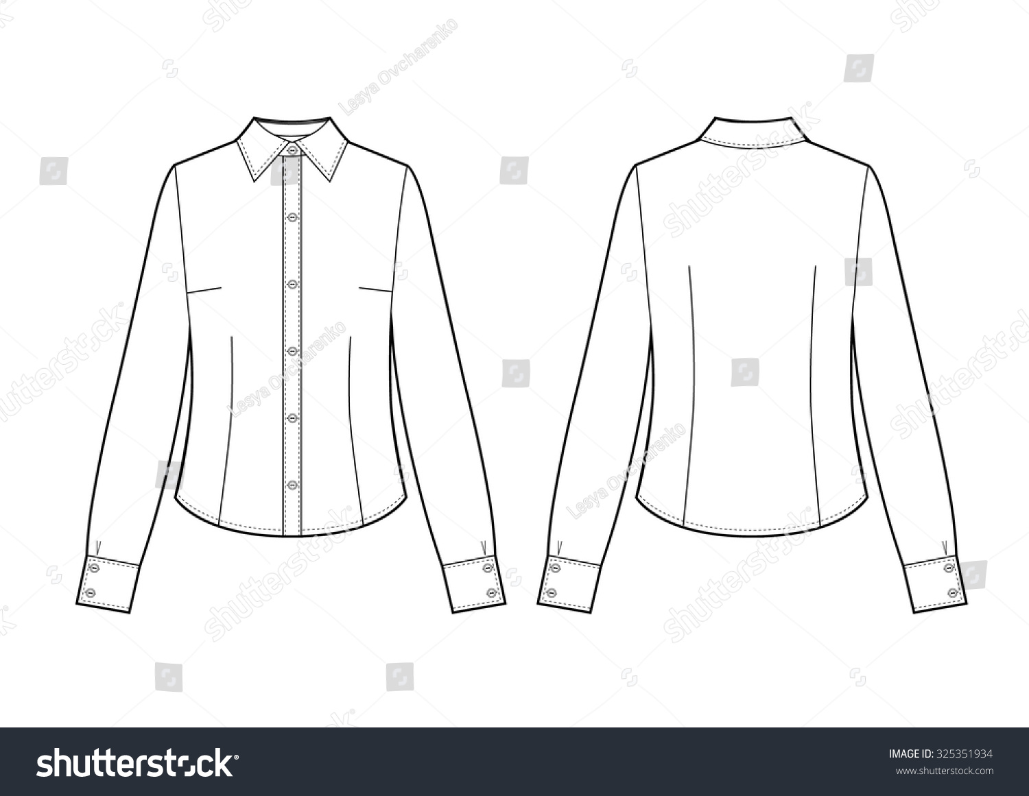 Womans Shirt Sketch Stock Vector (Royalty Free) 325351934 | Shutterstock