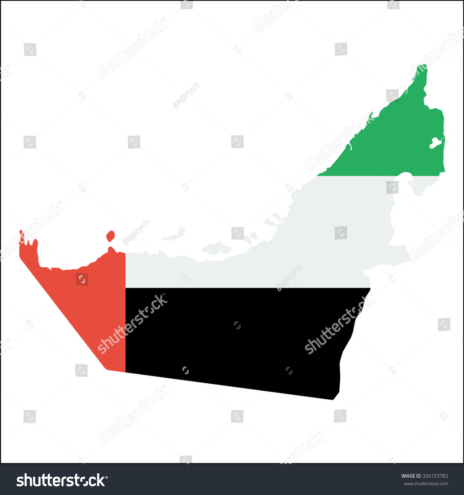 High Resolution United Arab Emirates Map Stock Vector (Royalty Free ...