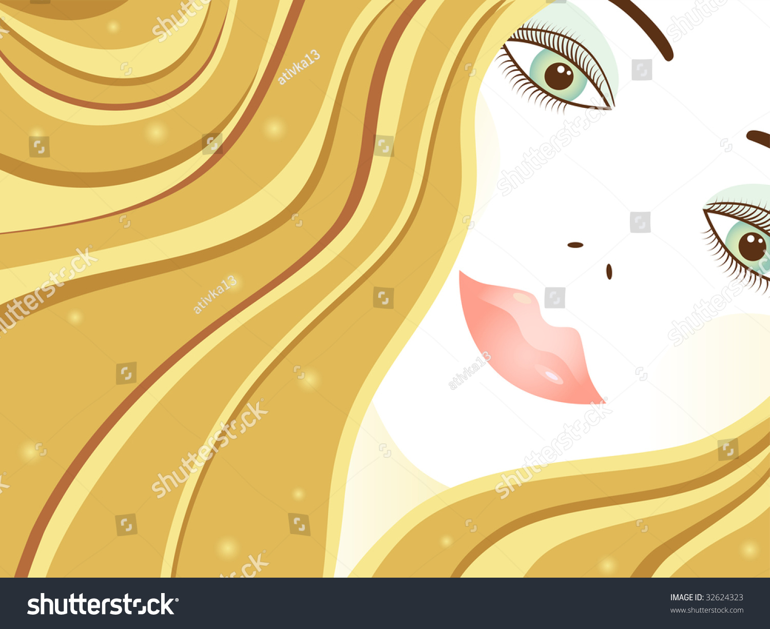 Vector Woman Face Stock Vector Royalty Free 32624323 Shutterstock