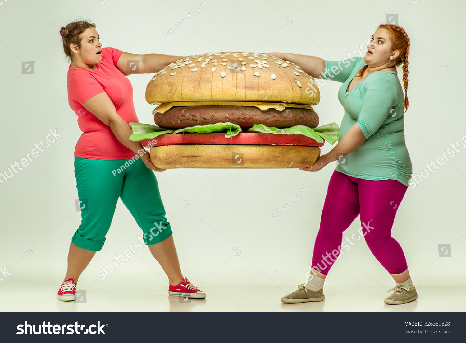 Fat Girls Fighting Over Food