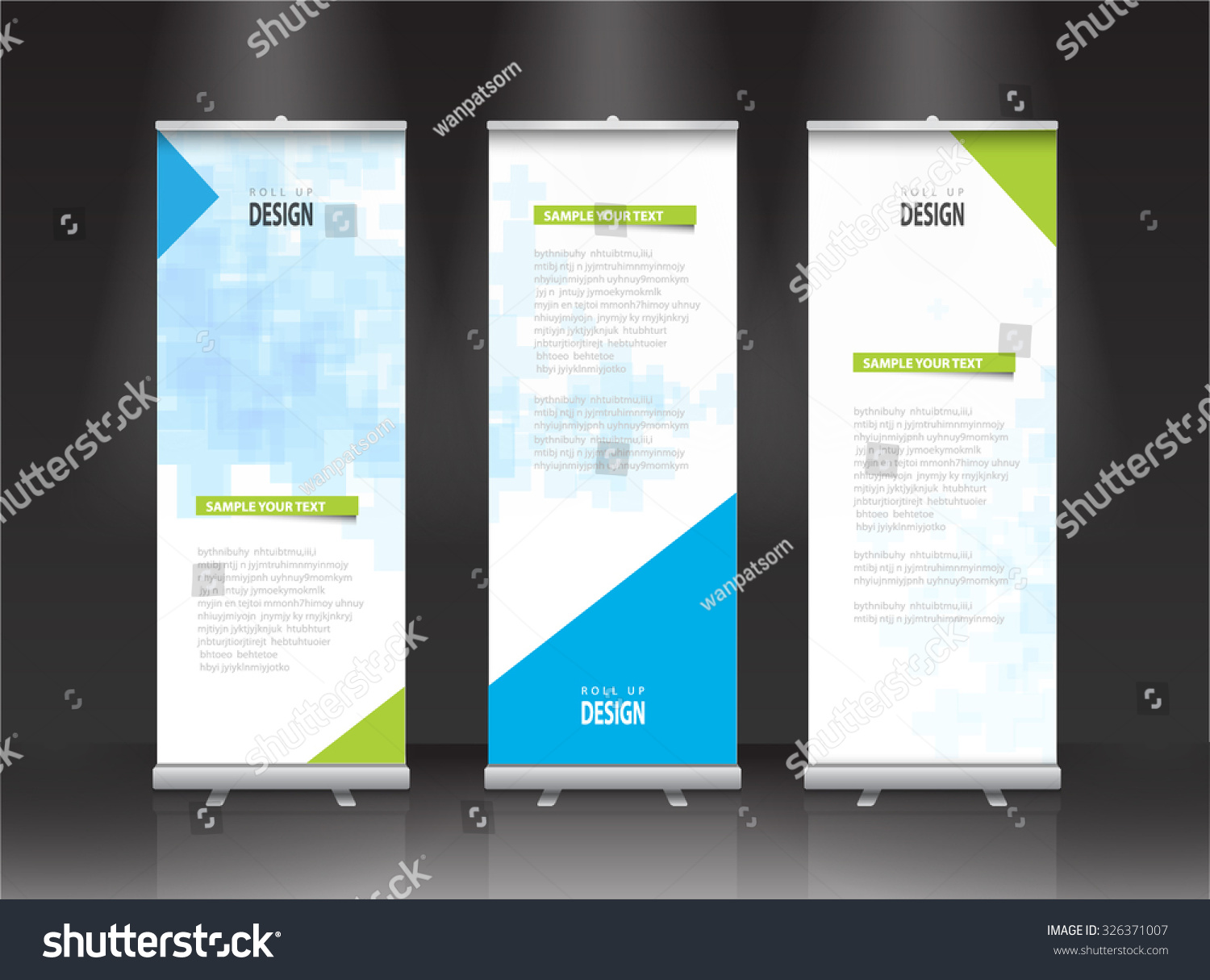 Roll Banner Stand Design Vector Stock Vector (Royalty Free) 326371007 ...