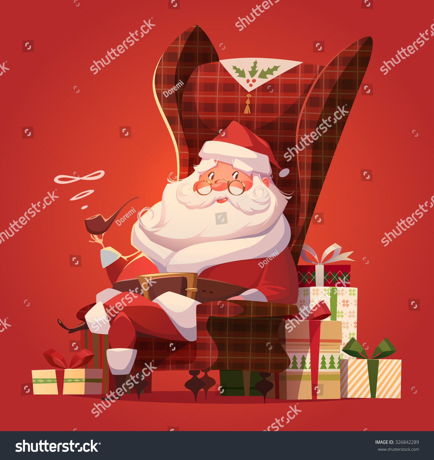 Санта Клаус в стиле кубизм