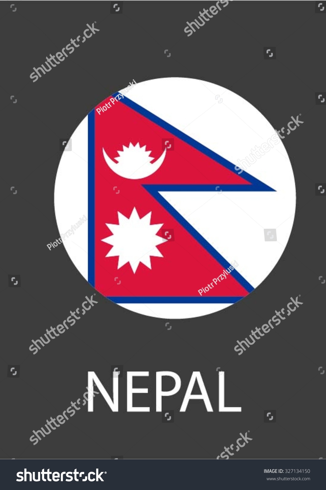 Nepal Circle Flag Vector Icon Stock Vector (Royalty Free) 327134150 ...