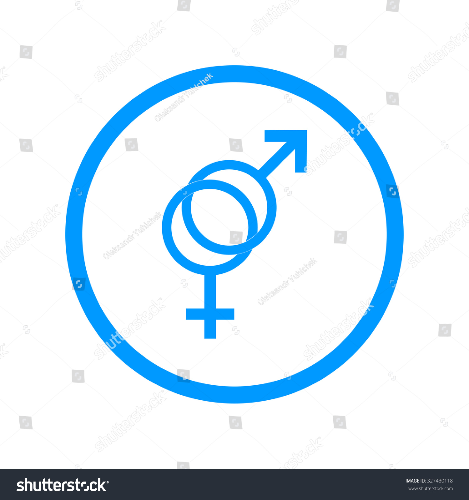 Vektor Stok Male Female Sex Symbol Vector Illustration Tanpa Royalti 327430118 Shutterstock