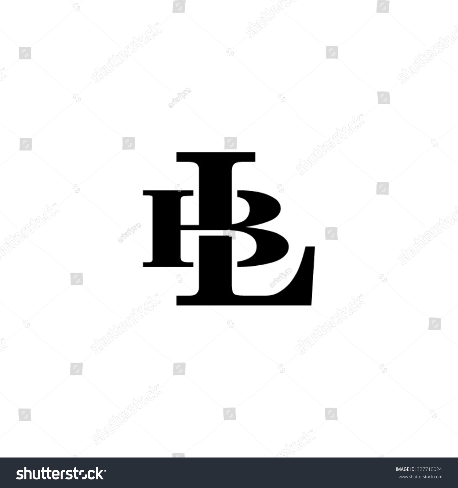 Letter B L Monogram Logo Stock Vector (Royalty Free) 327710024 ...