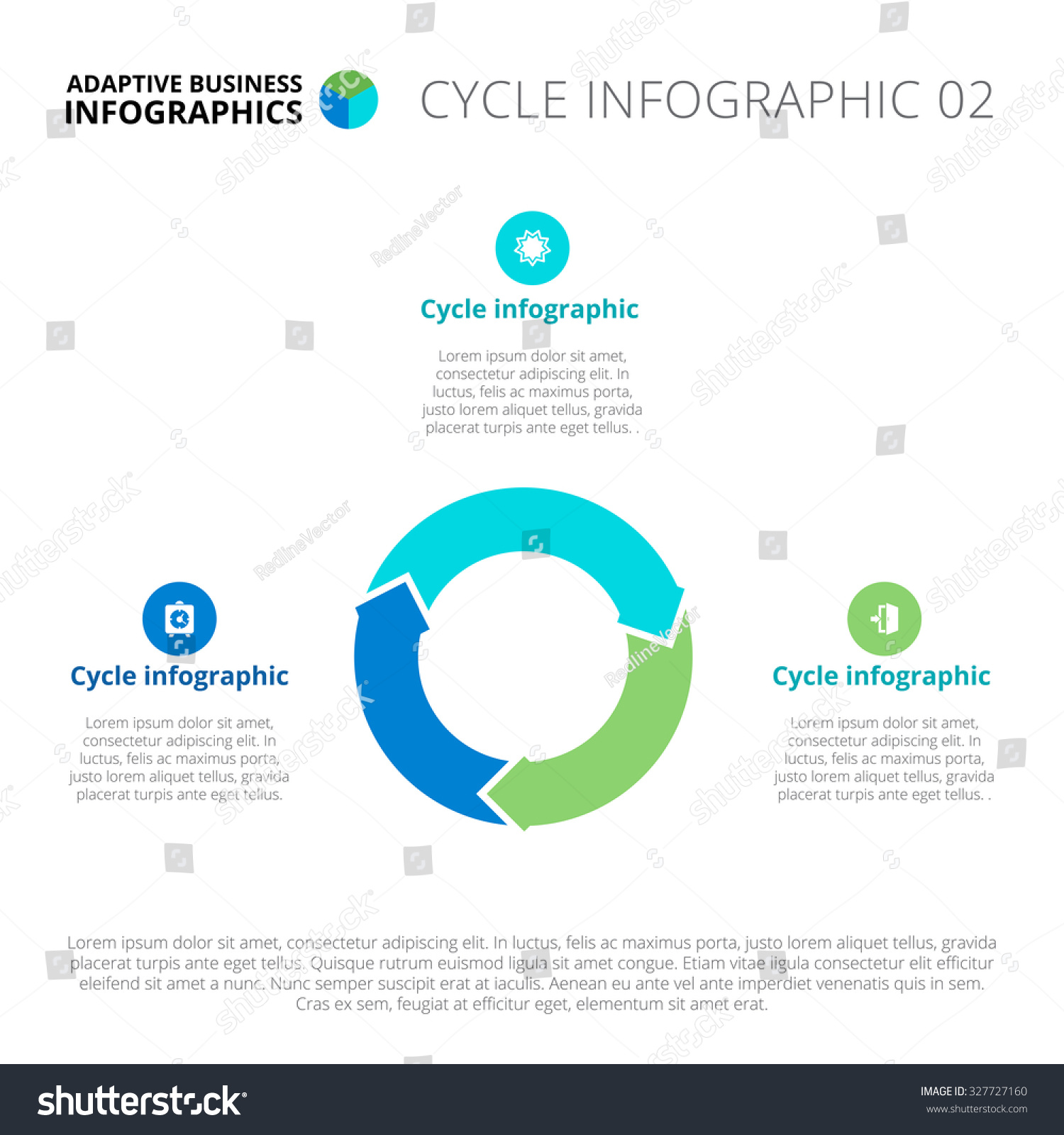 Editable Infographic Template Cycle Diagram Blue Stock Vector (Royalty ...