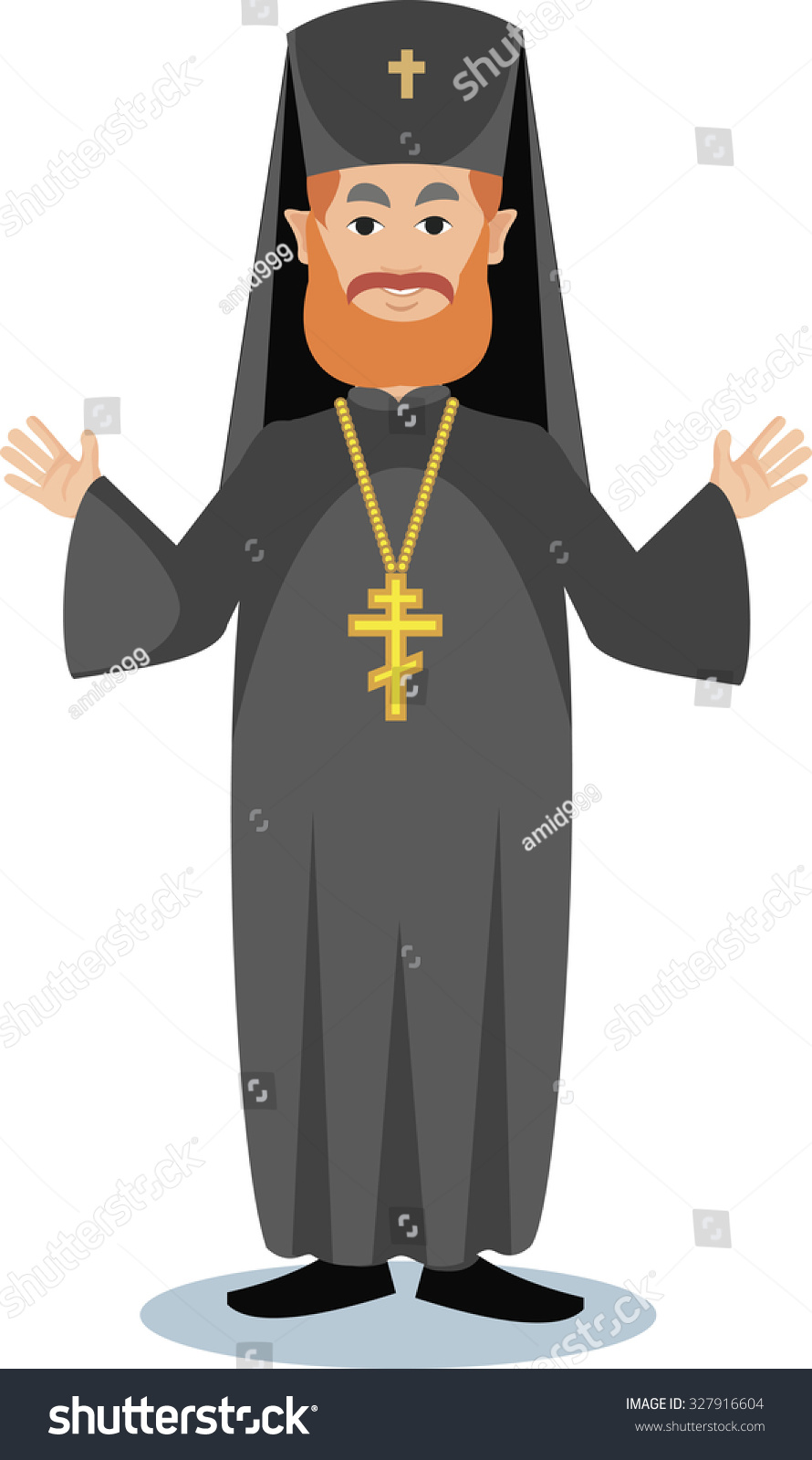 Священник рисунок