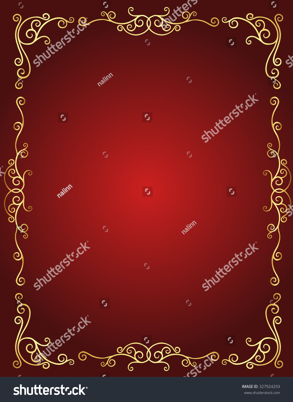 Elegant Gold Red Maroon Color Blank Stock Illustration 327924293 ...