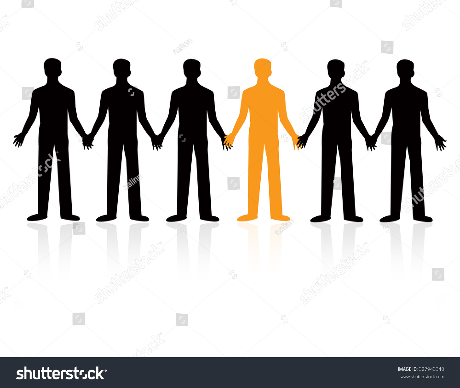 People Holding Hands Line Stock Illustration 327943340 | Shutterstock