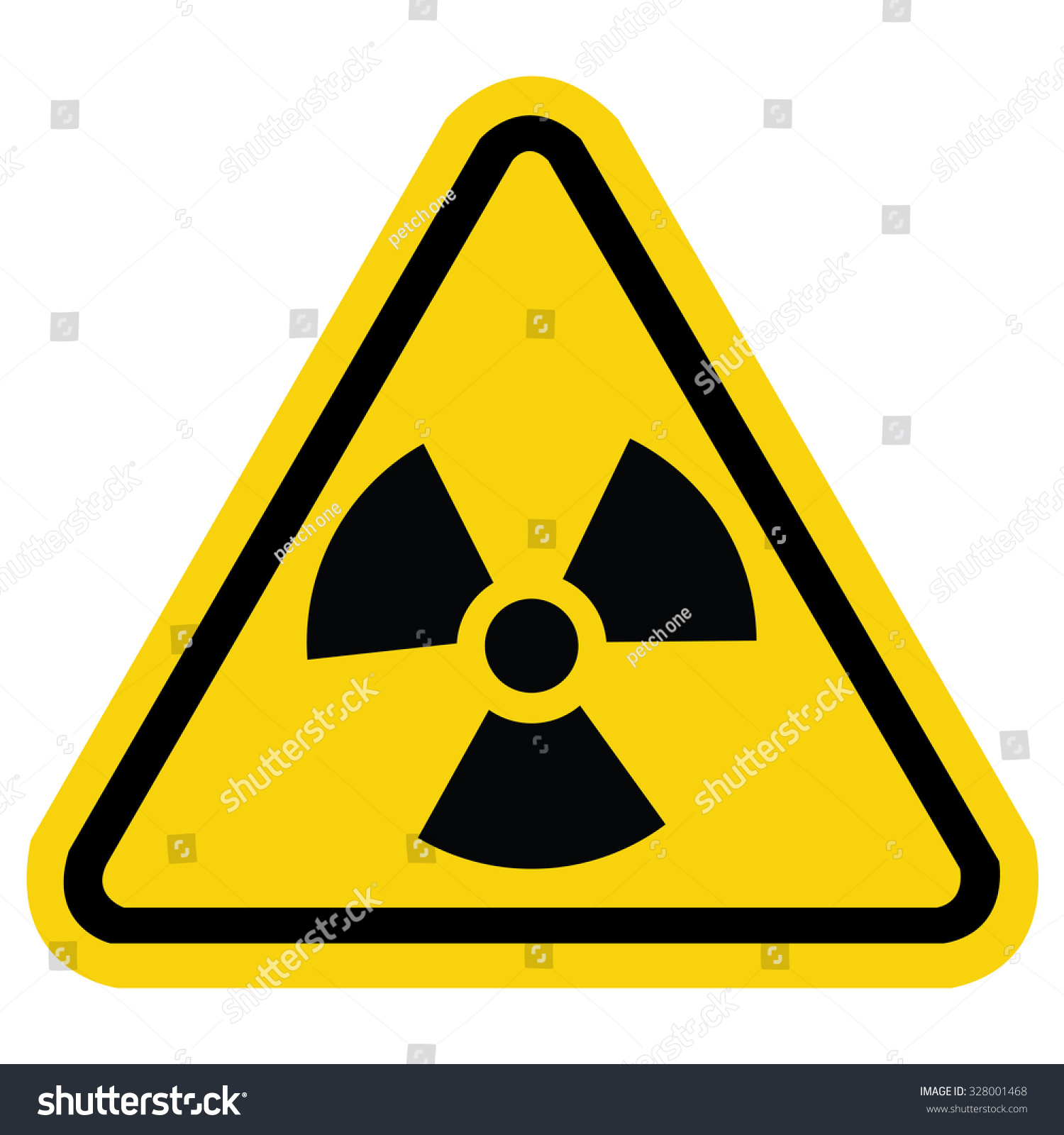 Знак радиации на двери