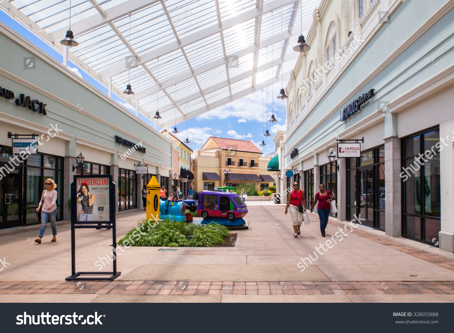 1 292 Im Genes De Factory Outlet Center Im Genes Fotos Y Vectores De   Stock Photo Deer Park Ny July View Of Tanger Factory Outlet Outdoor Shopping Mall On Long Island 328055888 