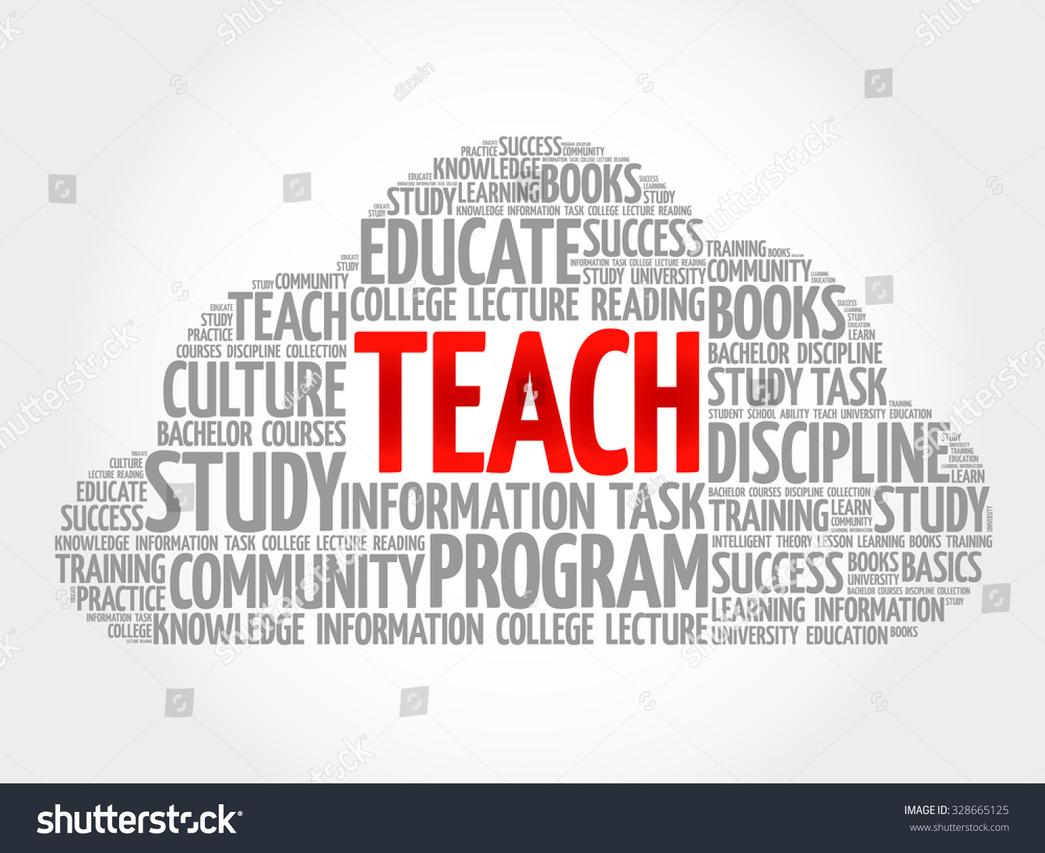 Teach Word Cloud Education Concept Stock Vector (Royalty Free ...