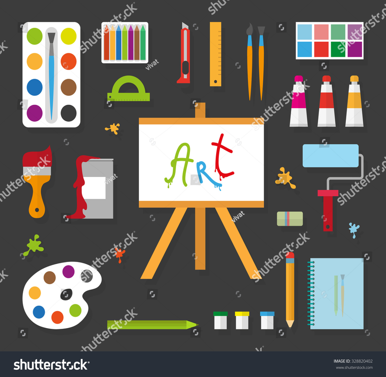 7,706 Artist Supplies Cartoon Images, Stock Photos & Vectors | Shutterstock