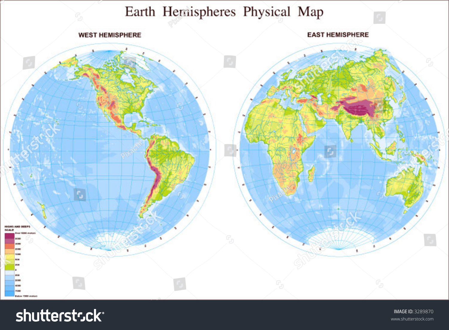 Масштаб карты материков. Карта полушарий материков и океанов 2 класс. Физическая карта полушарий. Карта полушарий земли для детей.