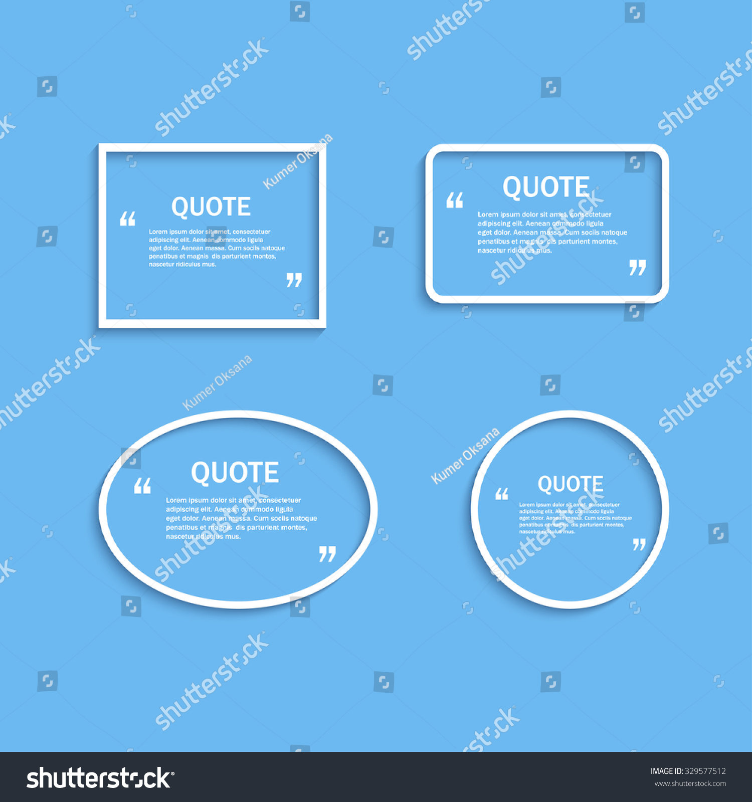 Quote Outline Frames Set Vector Design Stock Vector (Royalty Free ...