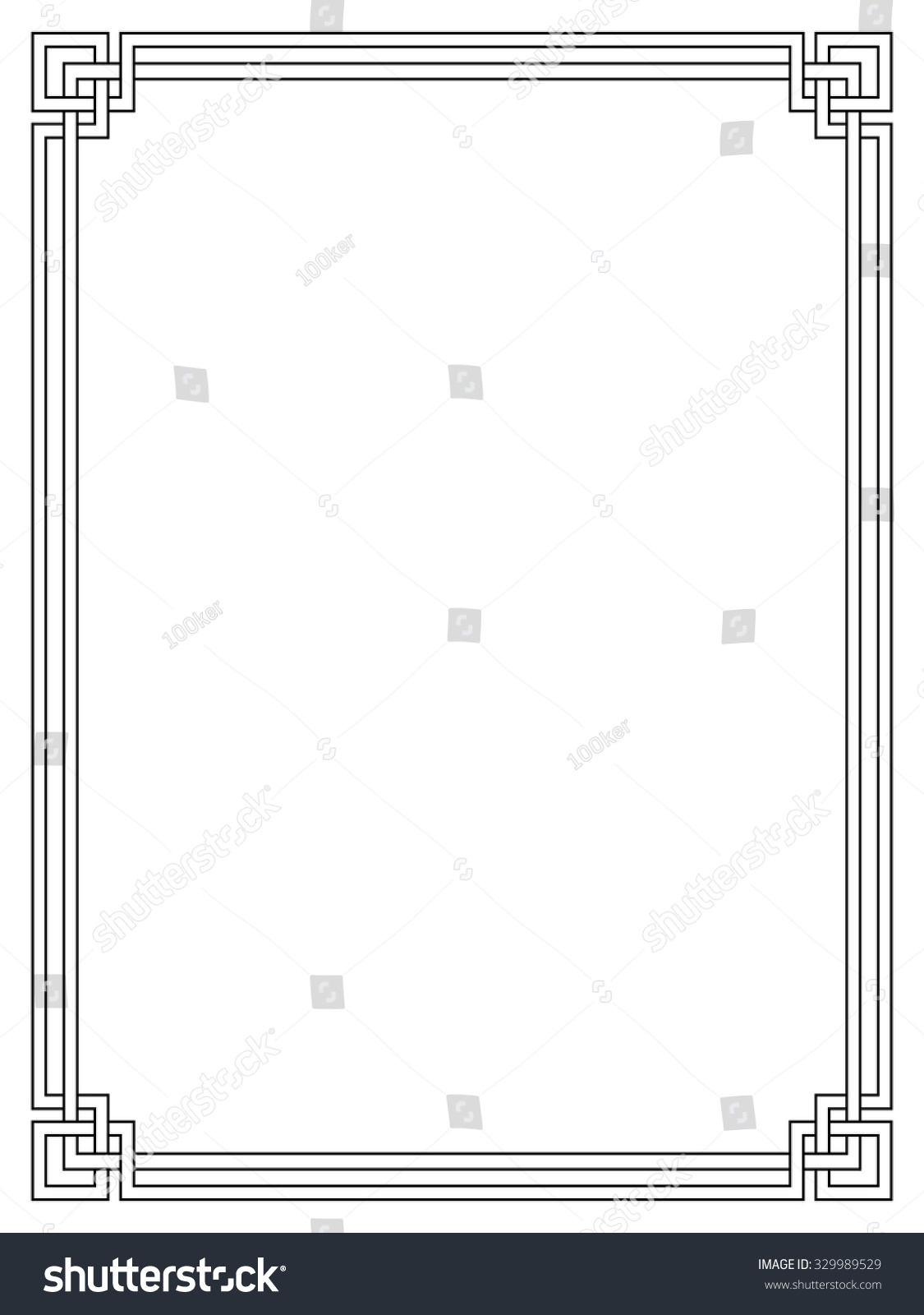 Roman Style Black Ornamental Decorative Frame Stock Vector (Royalty ...