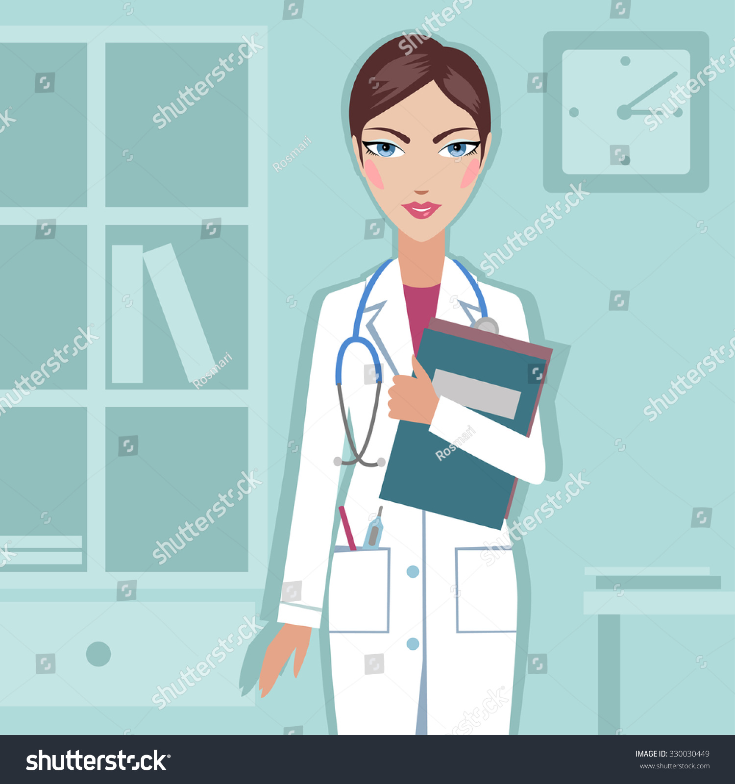 Doctor Hospital Vector Illustration Stock Vector (Royalty Free ...