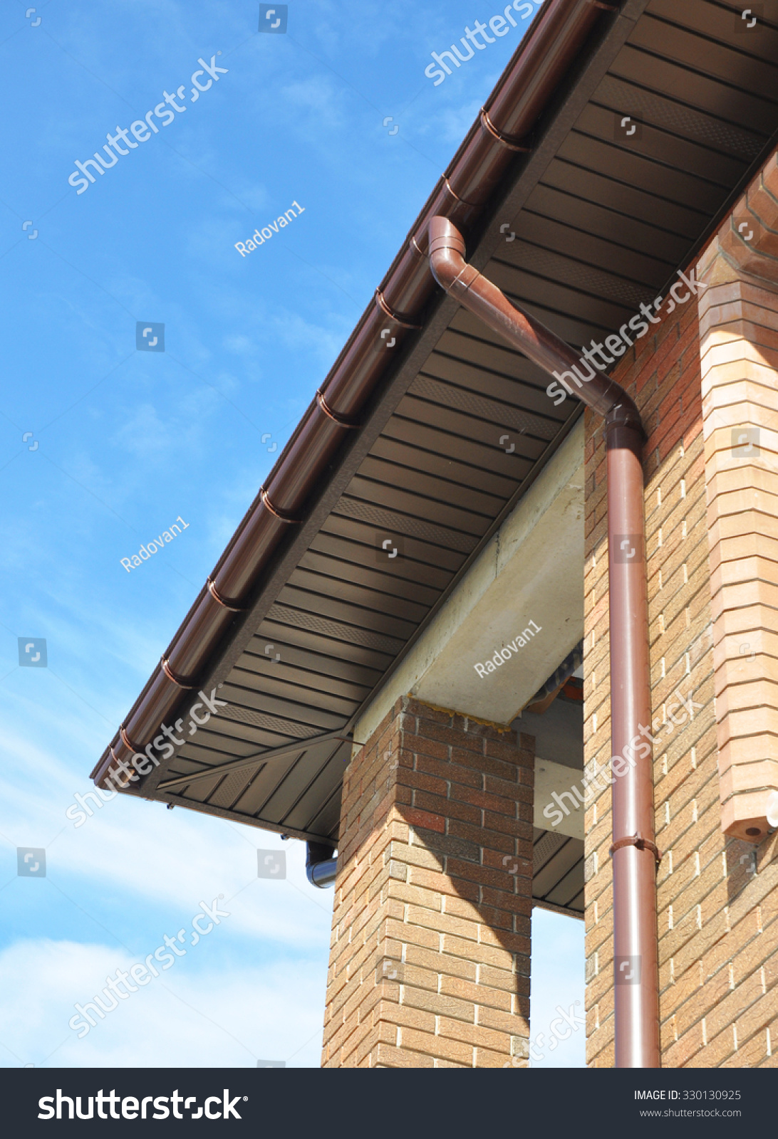 New Rain Gutter Drain Pipe Downspout Stock Photo 330130925 | Shutterstock