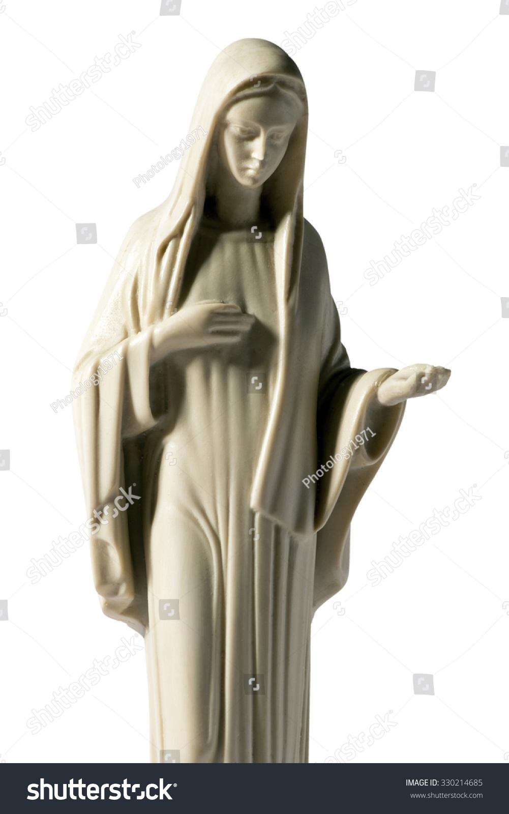 Statue Virgin Mary On White Background Stock Photo 330214685 | Shutterstock