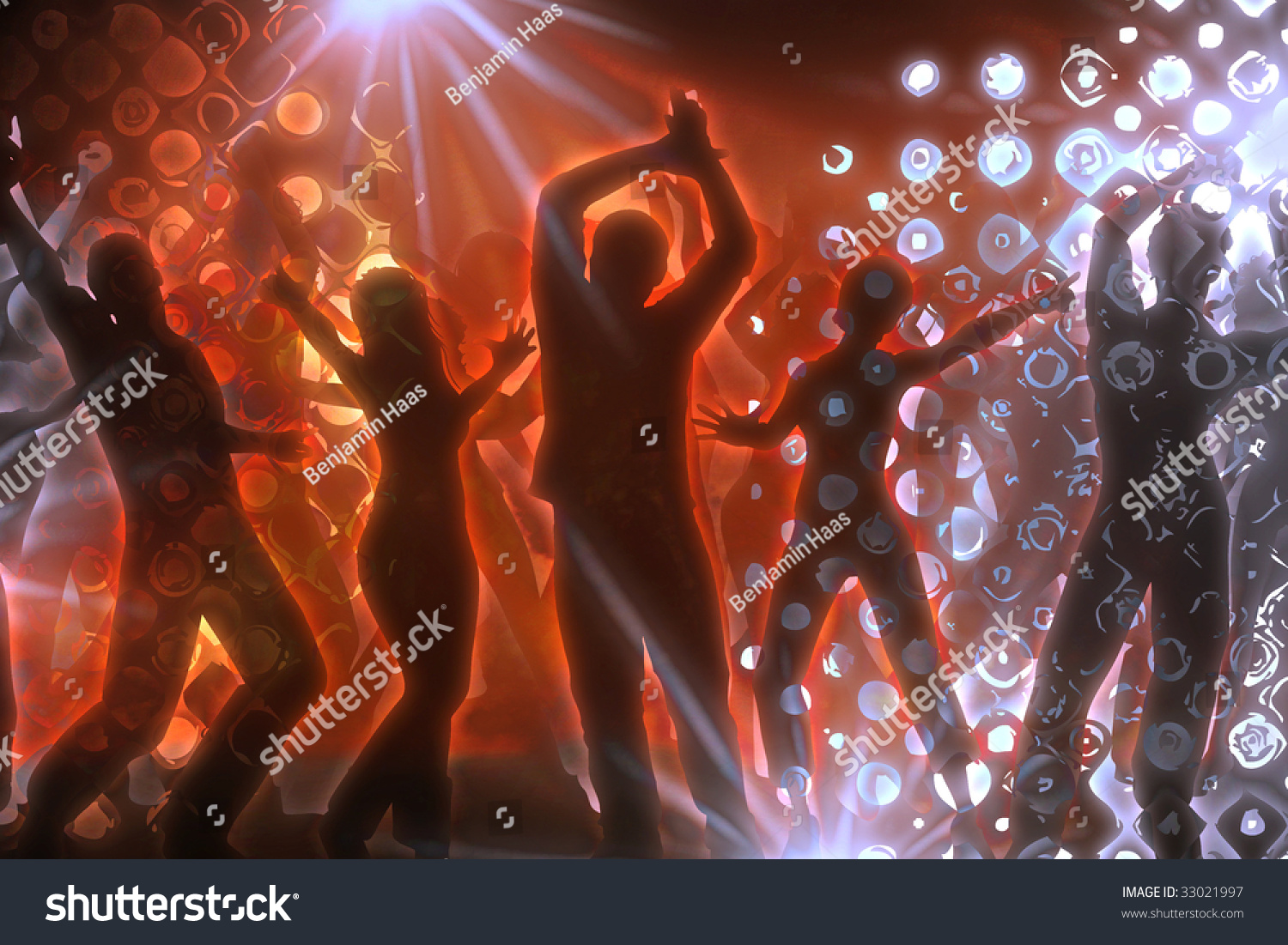 Many People Dancing Disco Stock Illustration 33021997 | Shutterstock