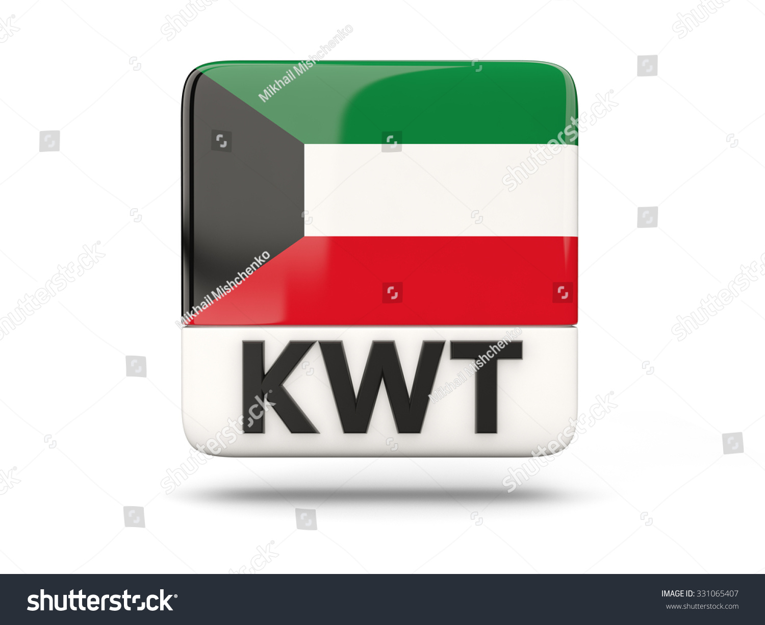 Square Icon Flag Kuwait Iso Code Stock Illustration 331065407   Stock Photo Square Icon With Flag Of Kuwait And Iso Code 331065407 