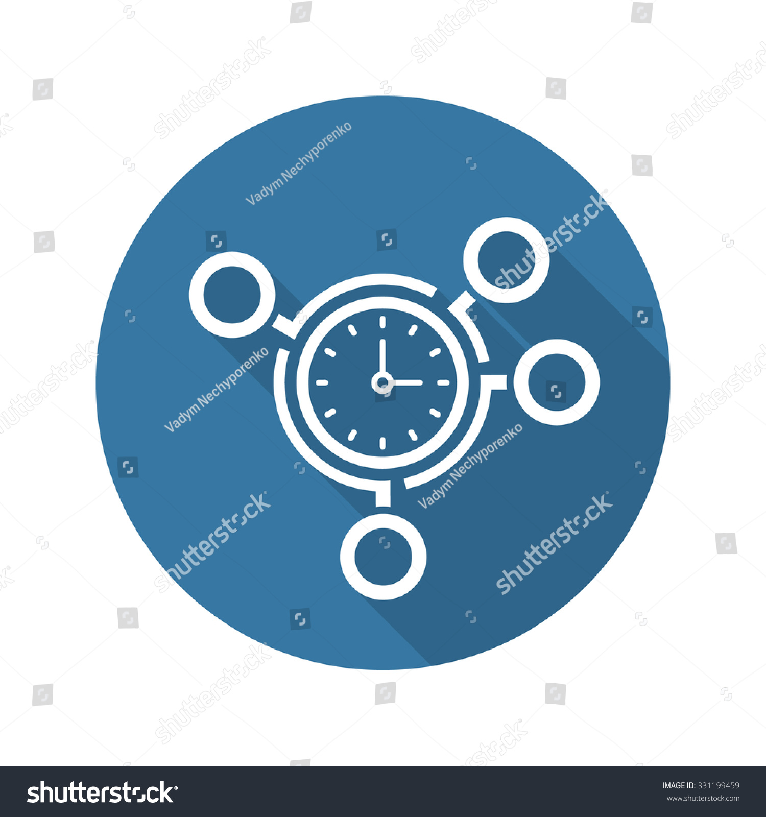 Time Management Icon Business Concept Flat Stock Vector (Royalty Free ...