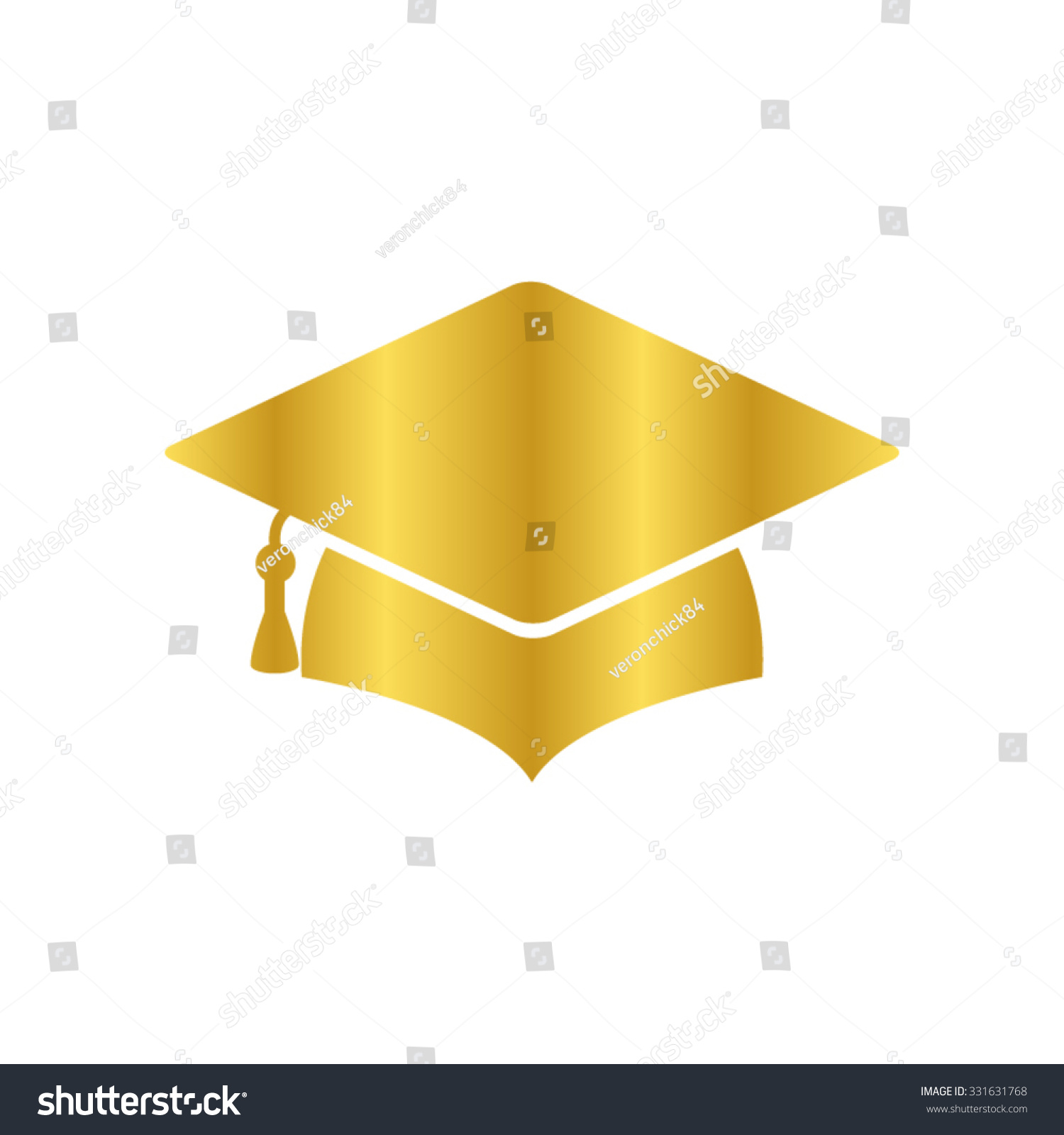 gold graduation hat