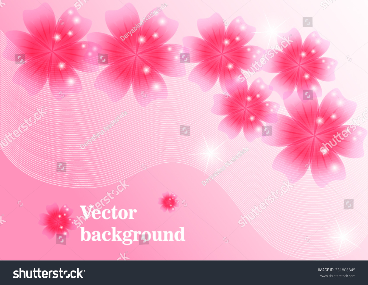 Pink Floral Vector Background Stock Vector Royalty Free 331806845 Shutterstock 