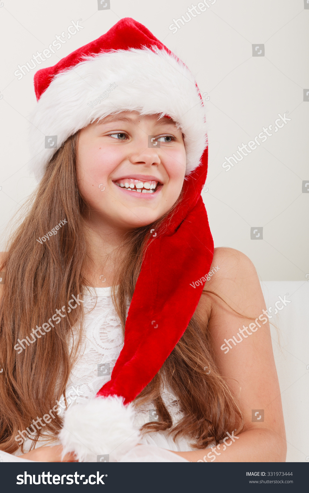 Happy Cute Little Girl Kid Red Stock Photo 331973444 | Shutterstock