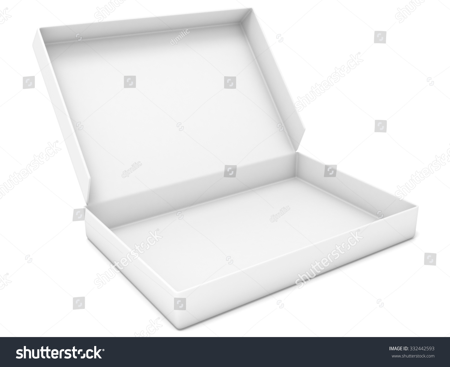 Empty White Box Side View 3d Stock Illustration 332442593 | Shutterstock