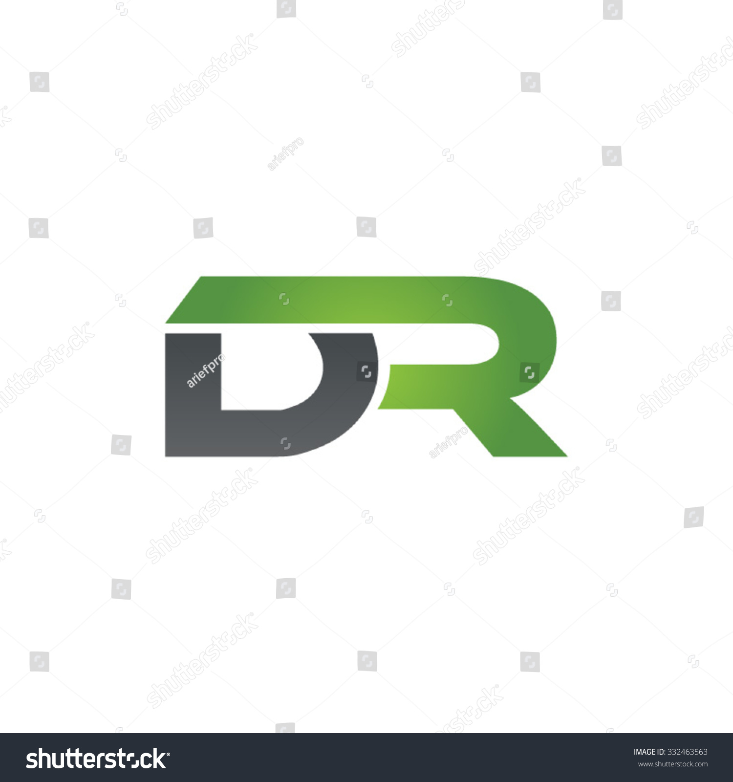 Dr Company Linked Letter Logo Green Stock Vector (Royalty Free ...