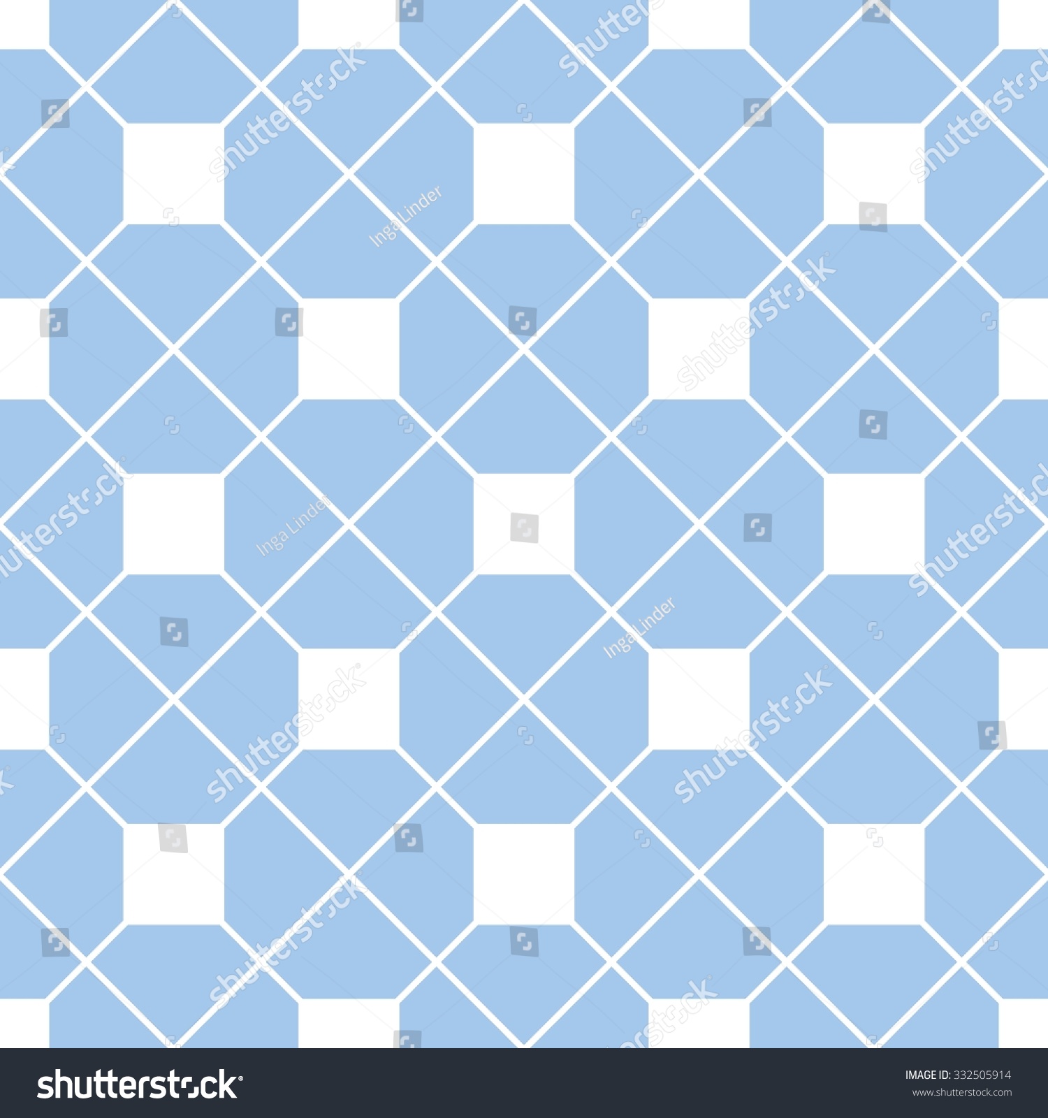 Checkered Tile Pattern Blue White Wallpaper Stock Illustration