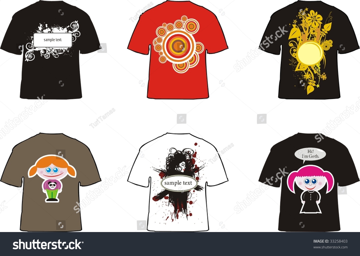 Vector Tshirt Designs Stock Vector (Royalty Free) 33258403 | Shutterstock