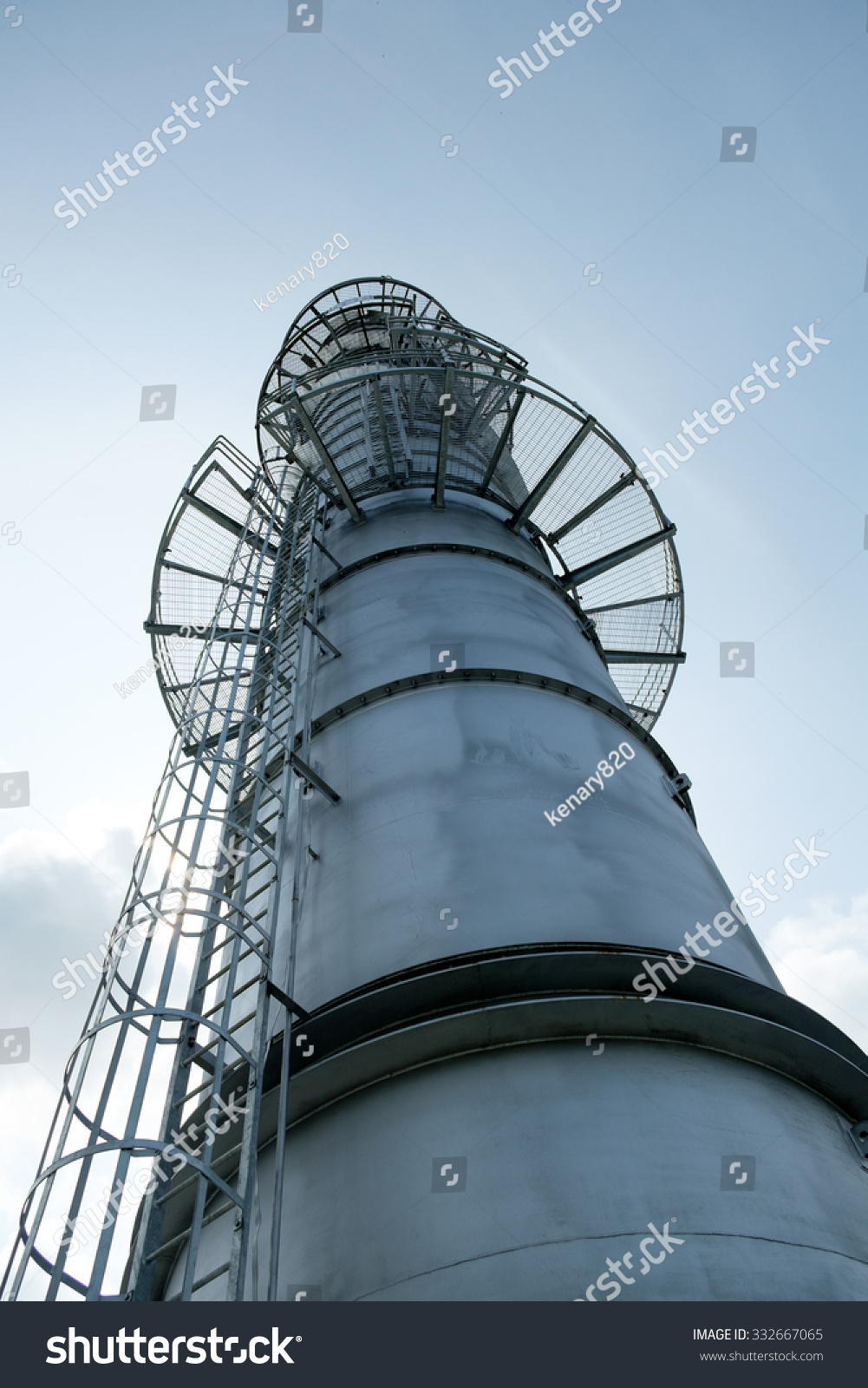 Gas Turbine Exhaust Stack Industrial Background Stock Photo 332667065 ...