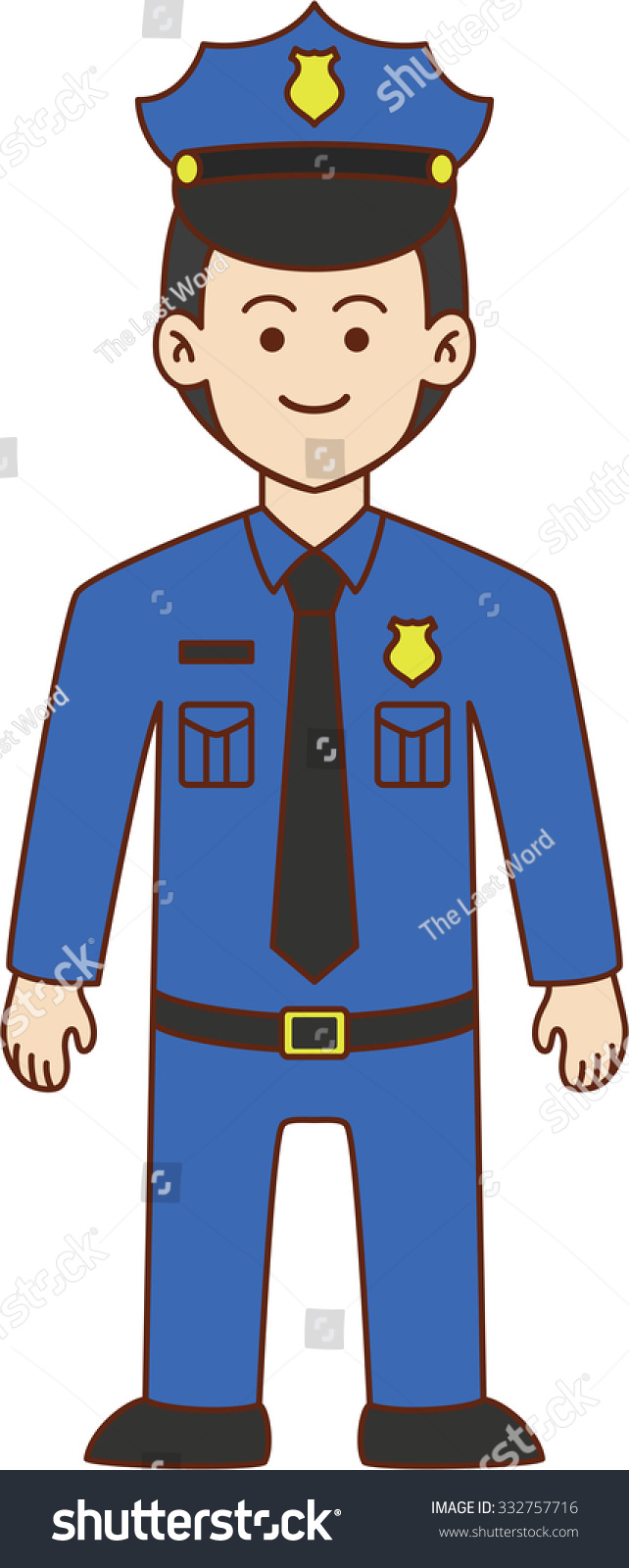 Police Man Doodle Cartoon Illustration Stock Vector (Royalty Free ...