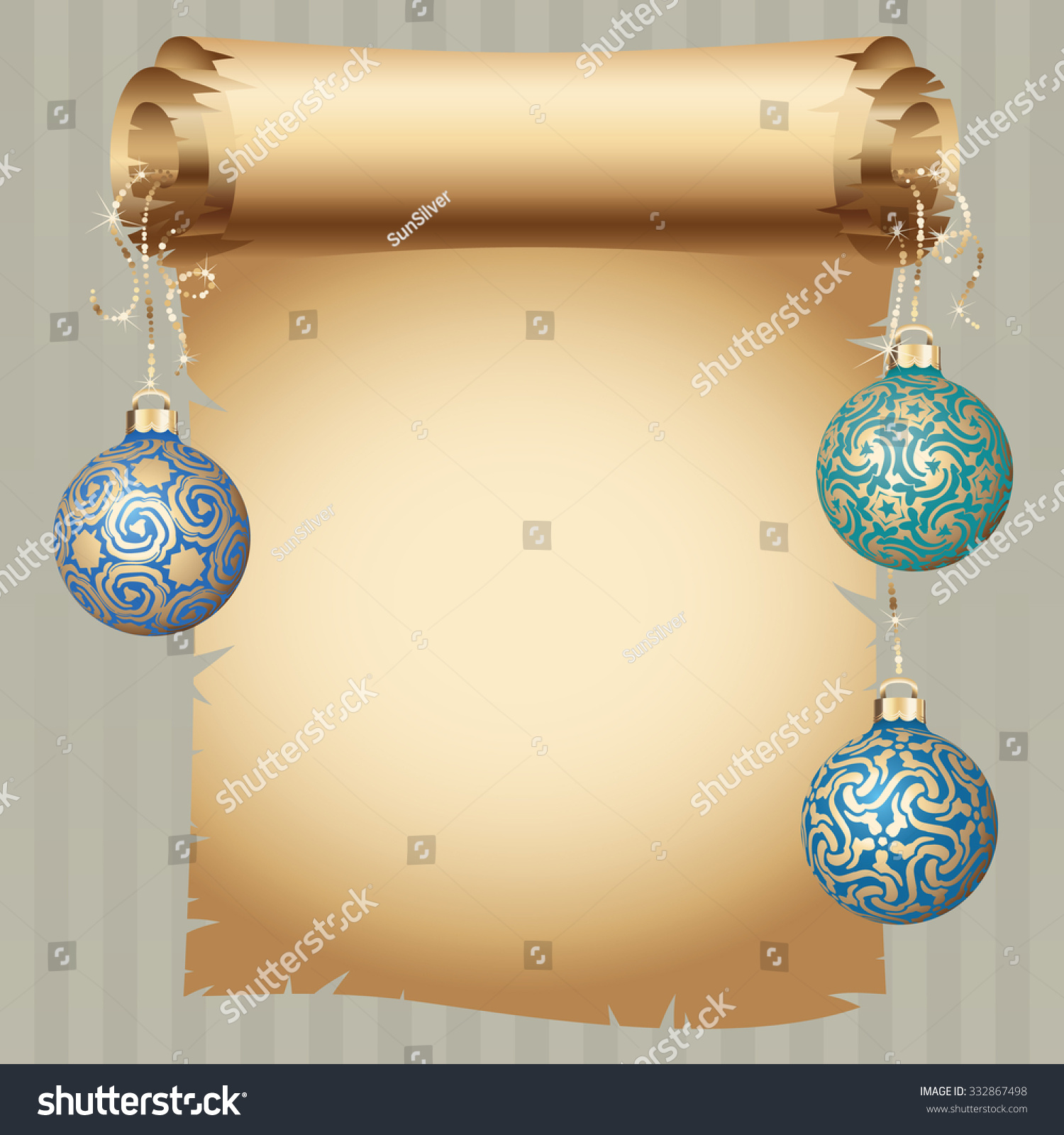 Medieval Scroll Paper Different Vintage Gold Stock Vector (Royalty Free