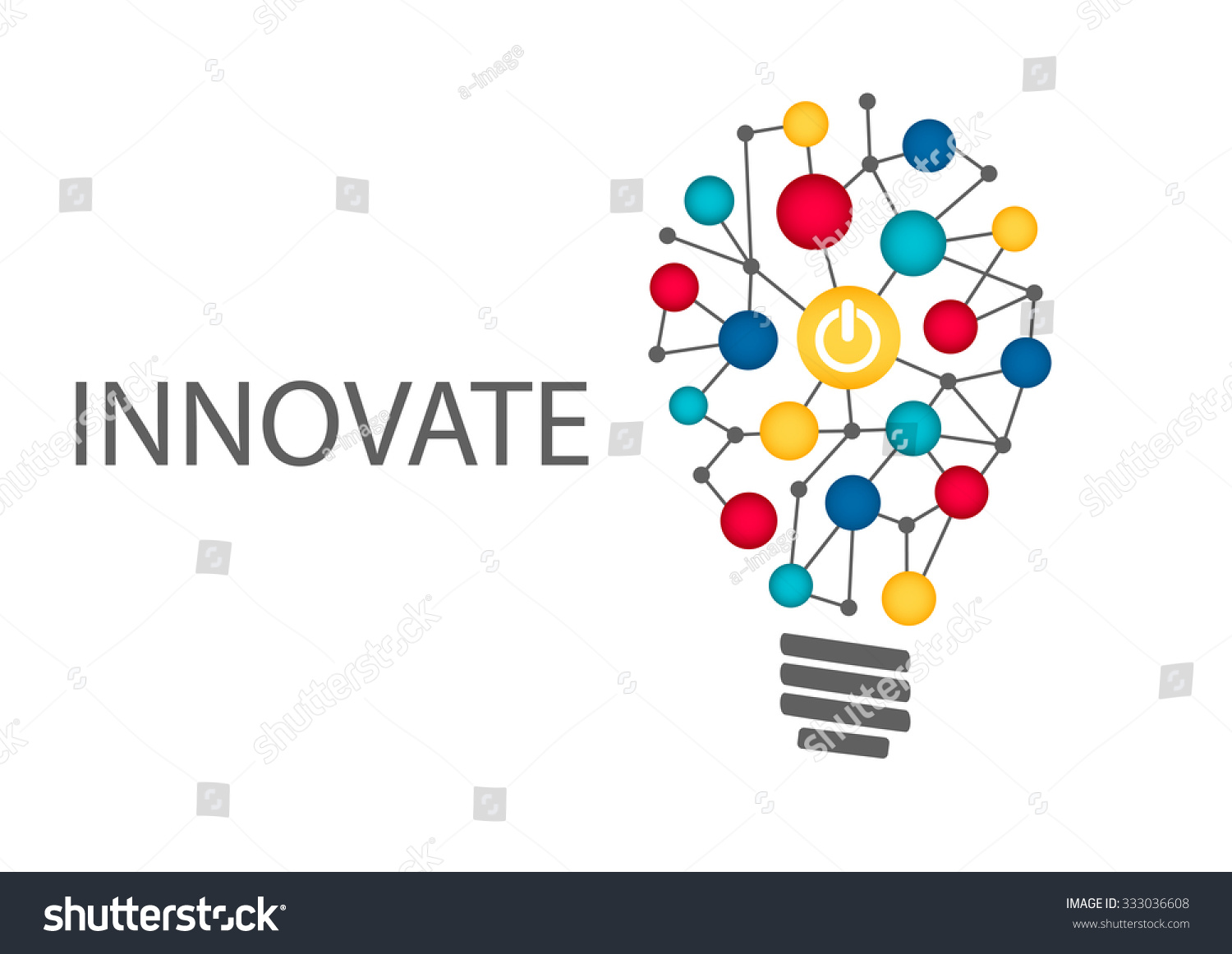 Innovate Business Concept Background Light Bulb Stock Vector (Royalty ...