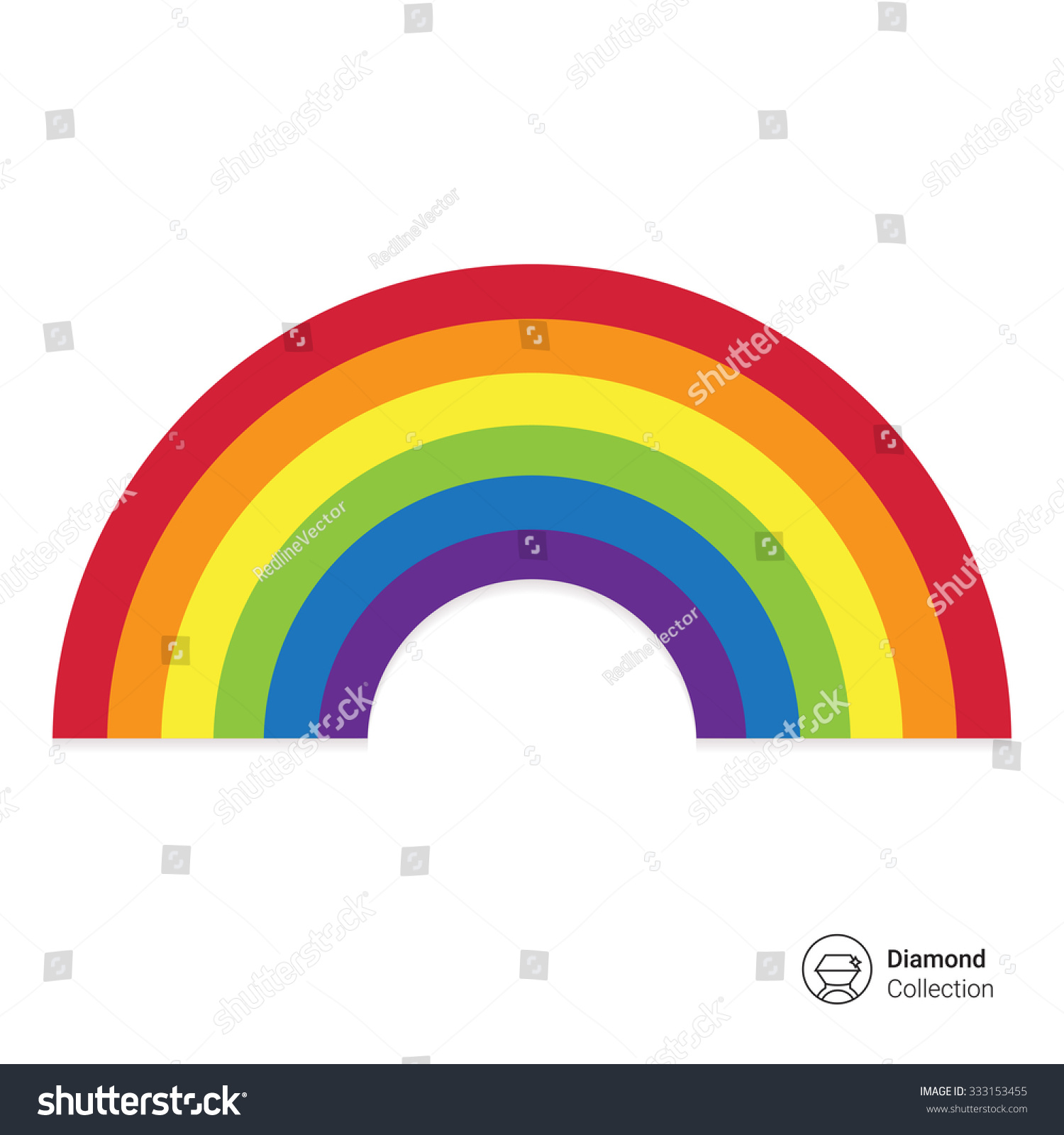 Vector Icon Cartoon Rainbow Curve Consisting Stock Vector (Royalty Free ...