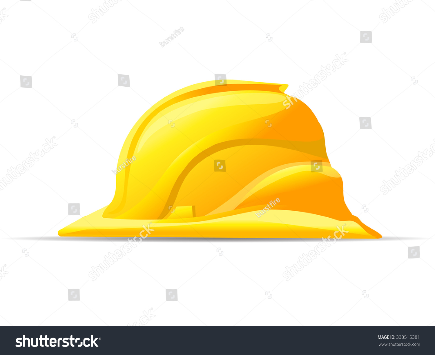 Yellow Hard Hat Safety Symbol Icon Stock Illustration 333515381 ...