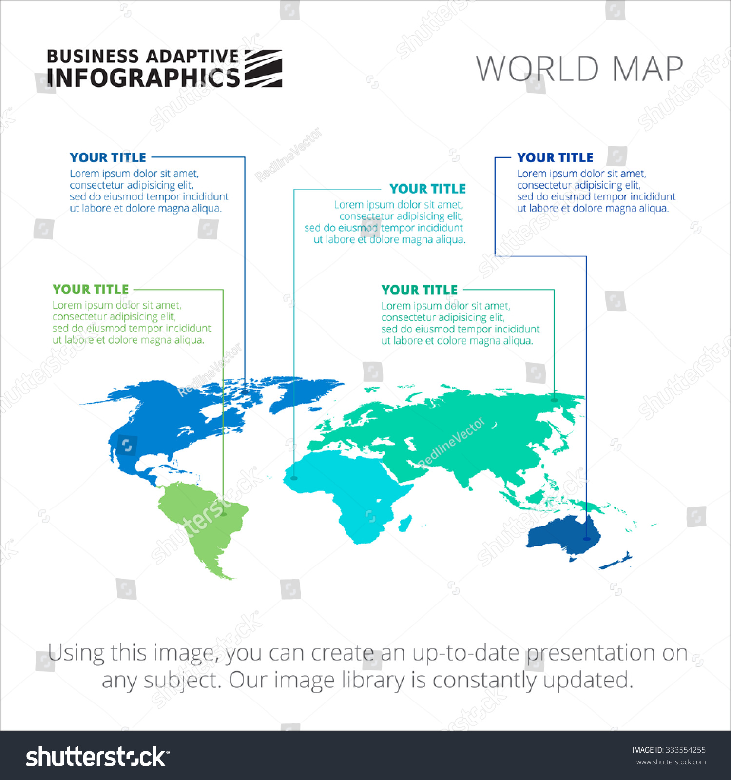 Editable Template World Map Marks Isolated Stock Vector (Royalty Free ...