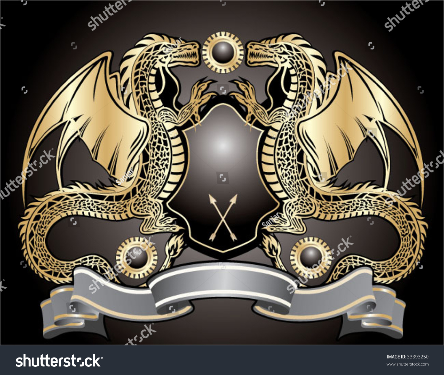 Герб с драконом и короной
