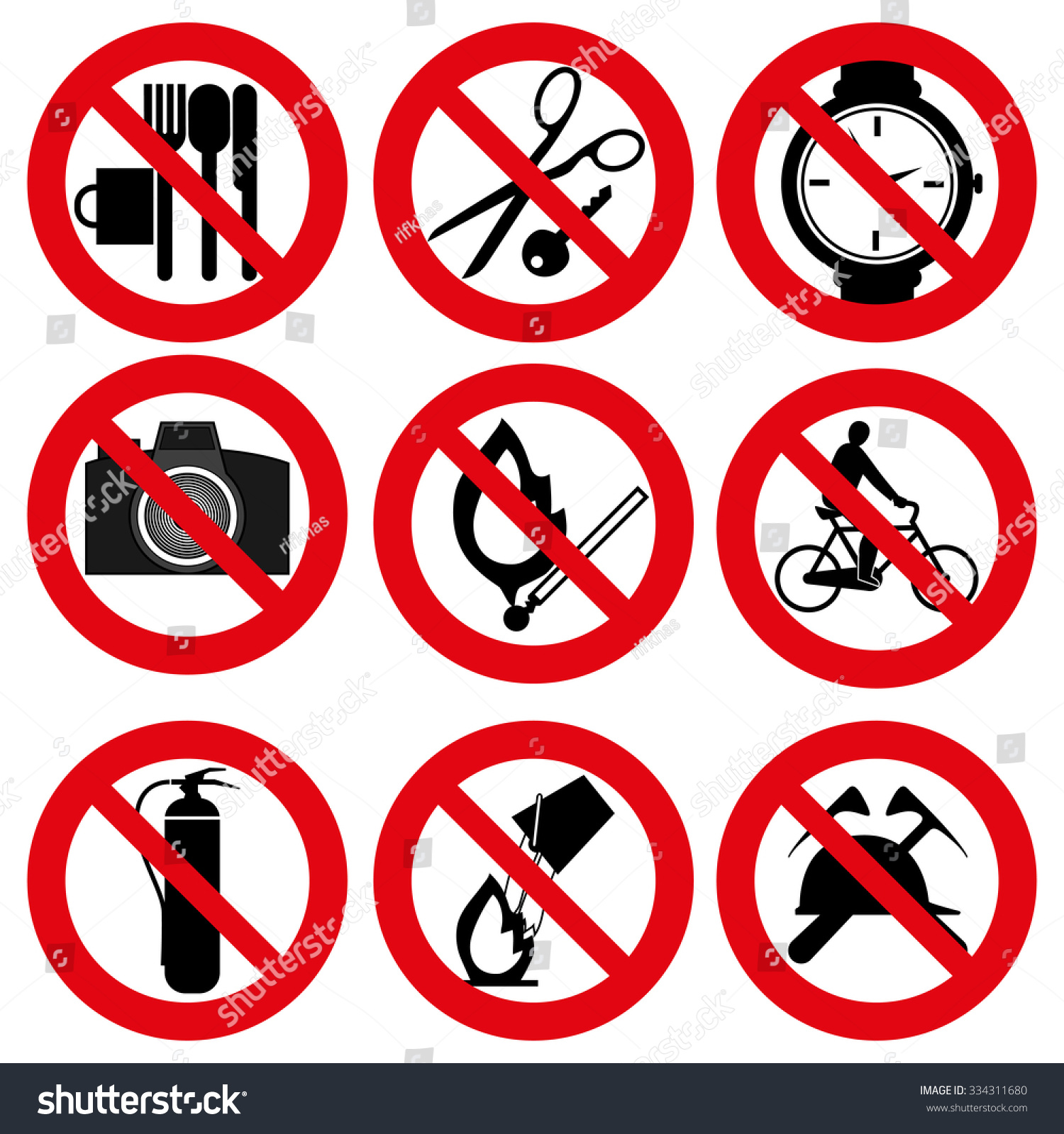 prohibition signs