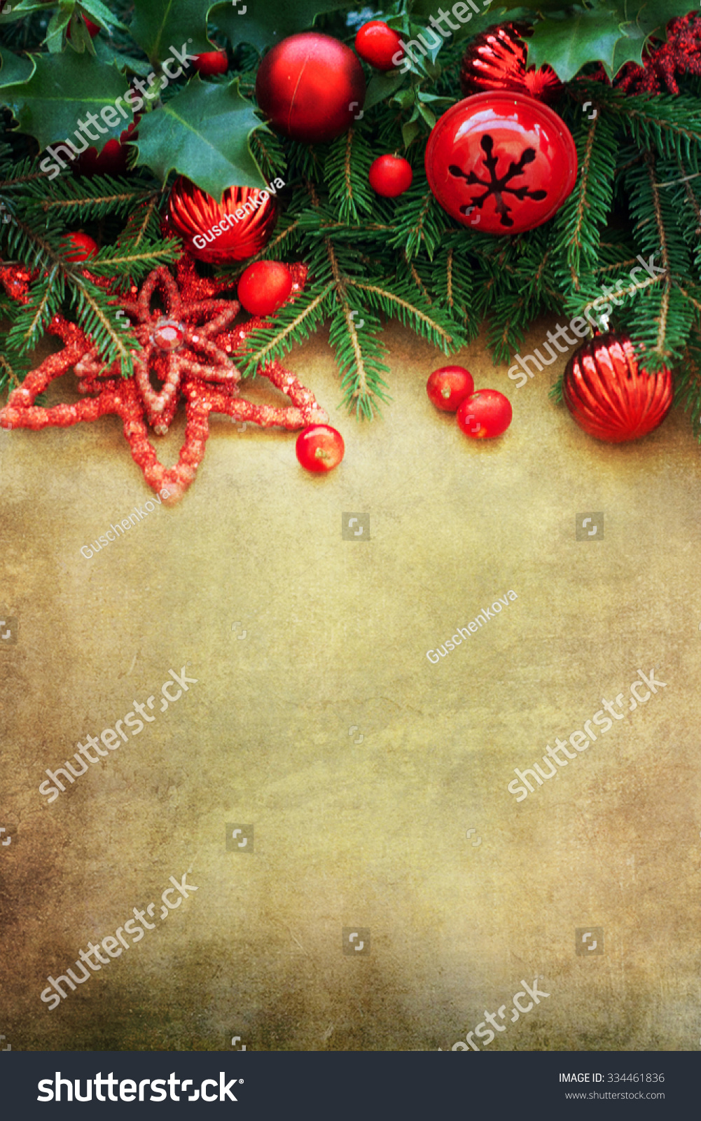 Christmas Retro Card Border Design Stock Photo 334461836 | Shutterstock