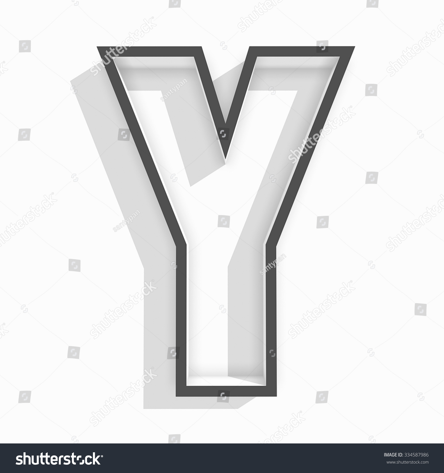 White Isolated Letter Y White Background Stock Illustration 334587986 ...