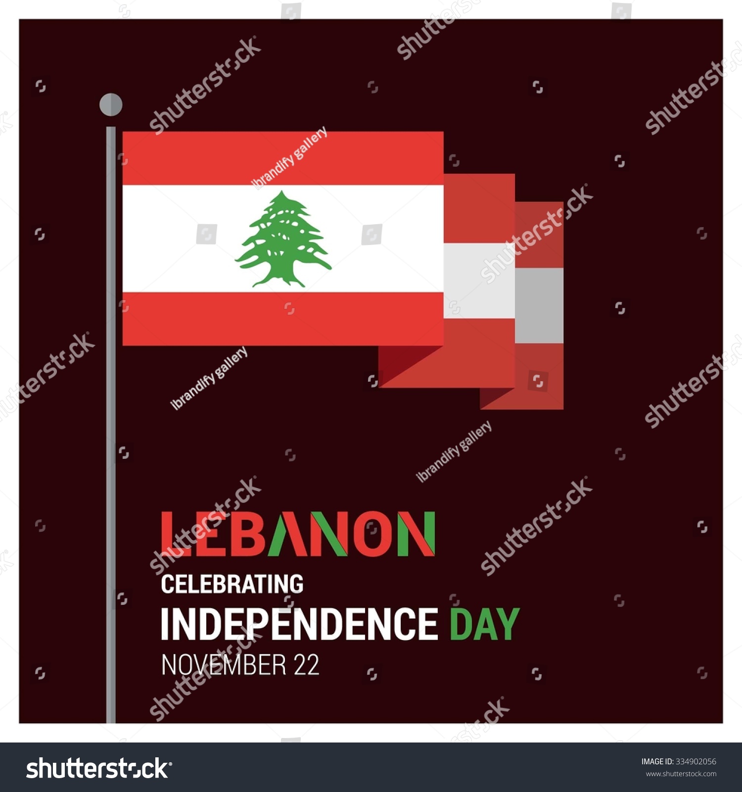 Day Lebanon Vector Lebanese Independence Day Stock Vector (Royalty Free ...