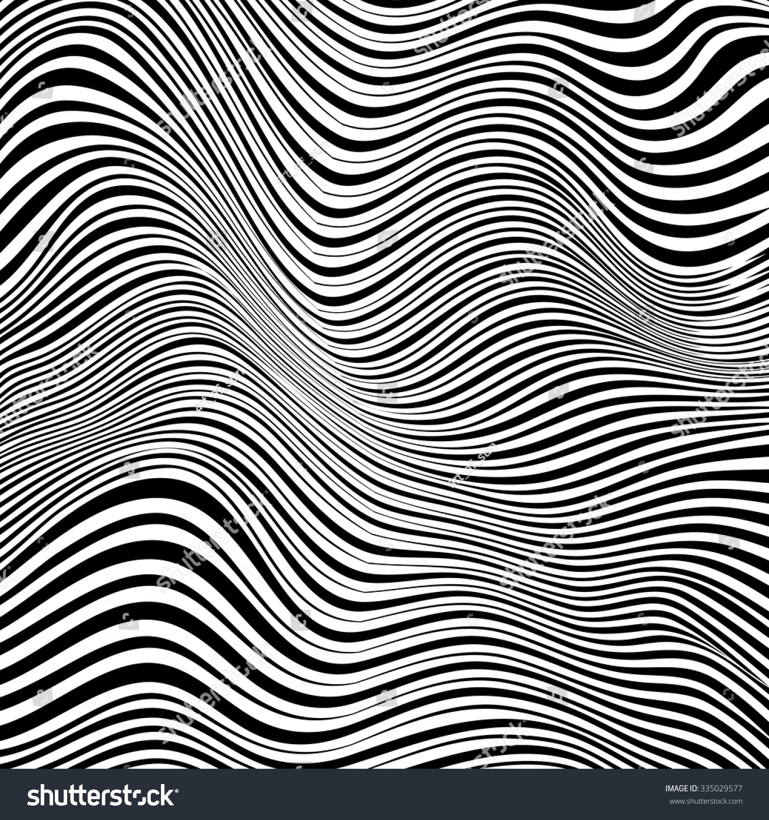 Abstract Black White Stripes Waves Vector Stock Vector (Royalty Free ...