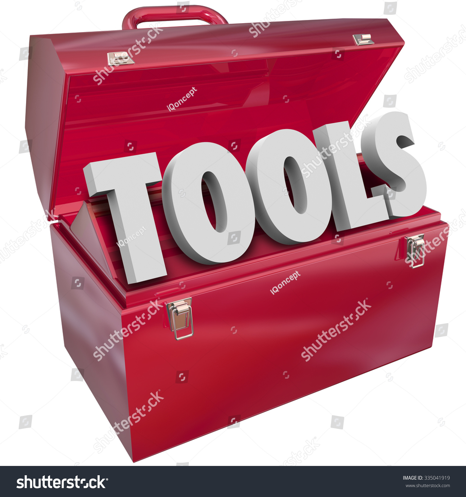 Tools Word 3d Letters Red Metal Stock Illustration 335041919 | Shutterstock