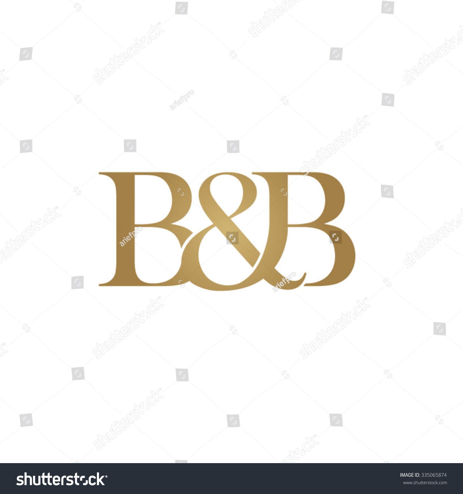 B Initial Logo Ampersand Monogram Logo Stock Vector (royalty Free 