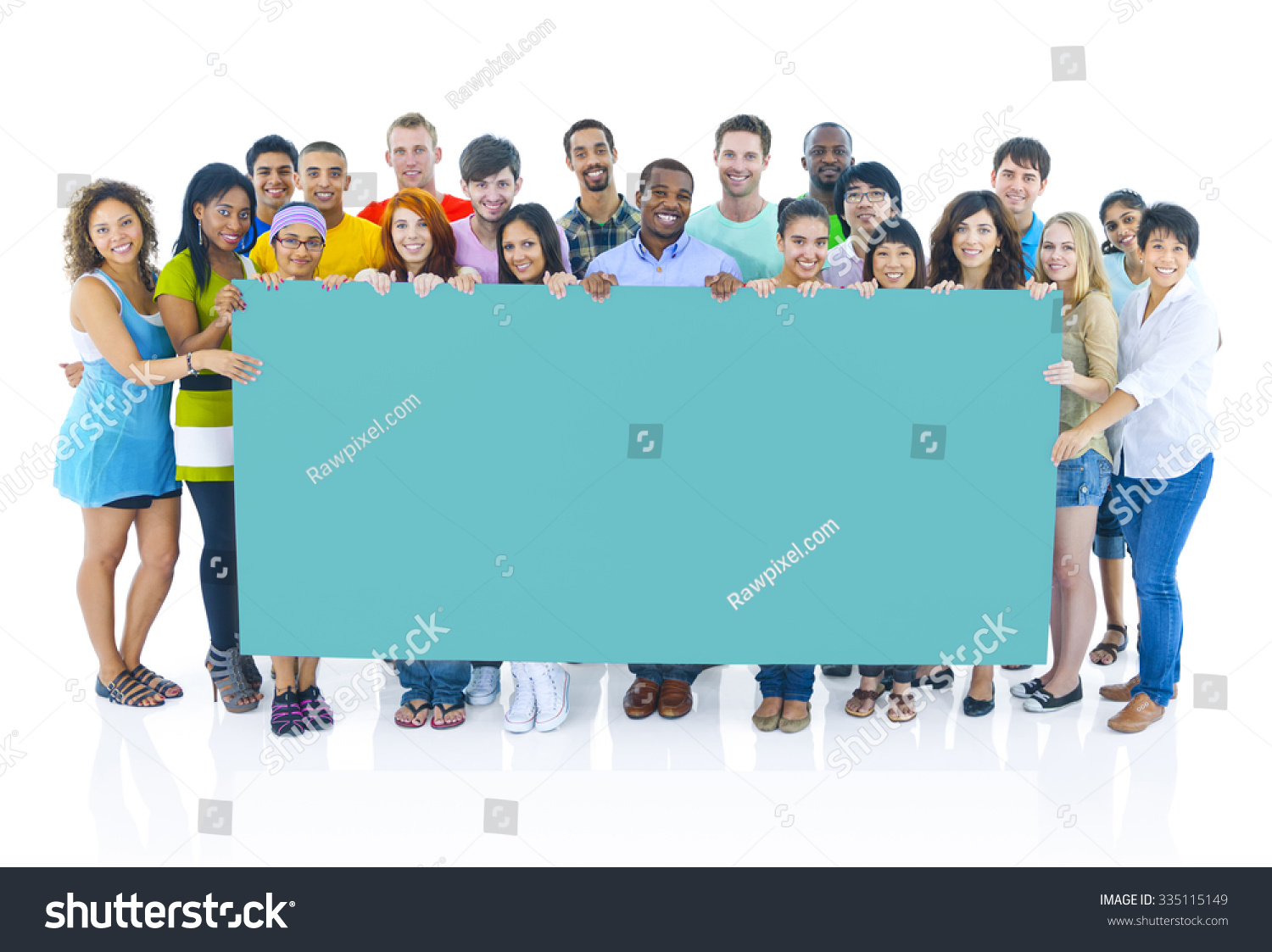 Diverse Group People Holding Placard Concept Stock Photo   Alamy