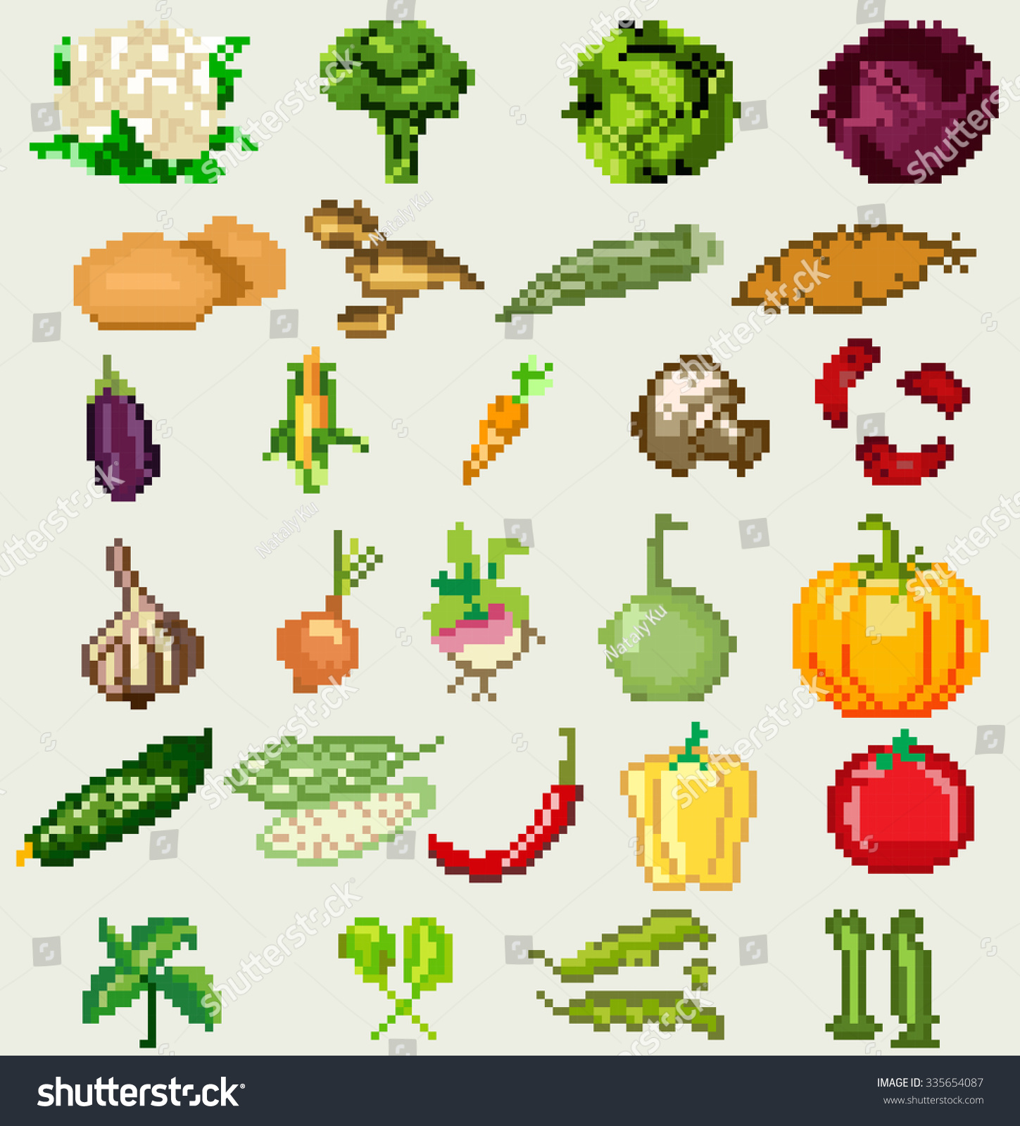 Пиксельные овощи